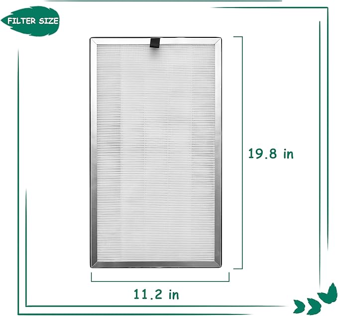 Replacement Filter, Compatible with MA Series 112 V2.0 Air Purifier,3 in 1 Pre-filter, H13 True HEPA Filter and Activated Carbon Filter, 2 Pack