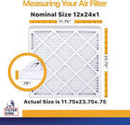 Filter King 12x24x1 Air Filter | 4-PACK | MERV 13 HVAC Pleated A/C Furnace Filters | MADE IN USA | Actual Size: 11.75 x 23.75 x .75"