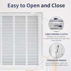 18"W x 18"H [Duct Opening Size] Steel Return Air Filter Grille - Removable Face/Door for 1 inch Filters -HVAC Vent Cover Grill - White [Outer Dimensions: 20 5/8"W X 20 5/8"H]