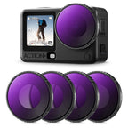 K&F CONCEPT ND Filter Kit Compatible with DJI Osmo Action 6, ND8 ND16 ND32 ND64 4 Pack Light Reduction Exposure Control Optical Glass Filters with Multi-Layer Coating