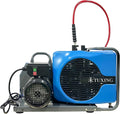 TUXING 4500Psi 300Bar High Pressure Diving Compressor,PCP Air Compressor,Auto Stop,3.5CFM100L/min Air Flow for Scuba Breathing Snorkeling Water Sport Paintball 110V 60HZ Single-phase (TXEDM043)