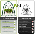 porayhut Pop Up Greenhouse Cover Flower House,Pack of 2,Mini Gardening Plant Sunshine Room,Backyard PVC Cover for Cold Frost Protector Gardening Plants
