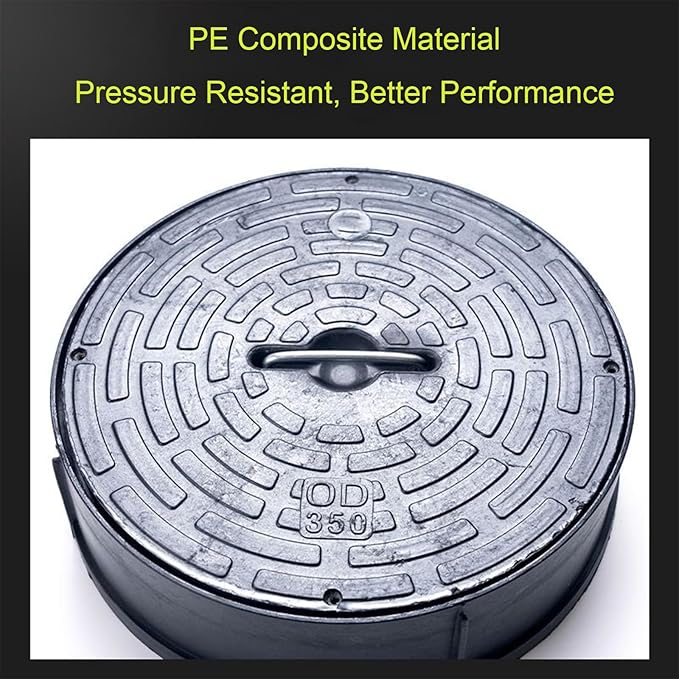 Septic Tank Lids, Manhole Cover with Handle, Sturdy and Pressure-Resistant, Suitable for Green Belts, Residential Areas and Construction Sites(31.5 cm/12 in)