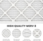 14x14x1 Air Filter MERV 8 (6-Pack), HVAC/Furnace AC Filter Replacement, Dust Defense–Comparable with MPR 600 & FPR 5 (Actual 13.75x13.75x0.75)