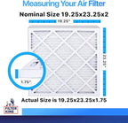 Filter King 19.25x23.25x2 Air Filter | 6-PACK | MERV 8 HVAC Pleated A/C Furnace Filters | MADE IN USA | Actual Size: 19.25 x 23.25 x 1.75"