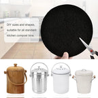 6Pcs 6.5 Inch Charcoal Filters for Kitchen Compost Bin, Replacement Activated Carbon Filters for Countertop Compost Pail Home Bucket Refill Sets, Round