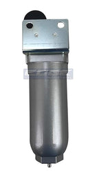 HEAVY DUTY INDUSTRIAL GRADE COALESCING FILTER WITH 0.01u MICRON ELEMENT, 11oz METAL BOWL, REMOVES 99.98% MOISTURE, VAPOR AND OIL FROM COMPRESSED AIR LINES, MANUAL DRAIN (3/4" NPT, 11oz BOWL)