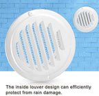 Zonon 8pcs Stainless Steel Soffit Vents 6 Inch Round Dryer Vent Cover with Mesh Screen for Home Outdoor Bathroom Wall Ceiling Outside Exterior Exhaust White
