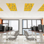 4 Pcs Fluorescent Light Covers for Ceiling Lights Construction Equipment Traffic Cones Yellow Decorative Magnets Light Filters for Office Home Classroom Must Haves 4’ x 2’
