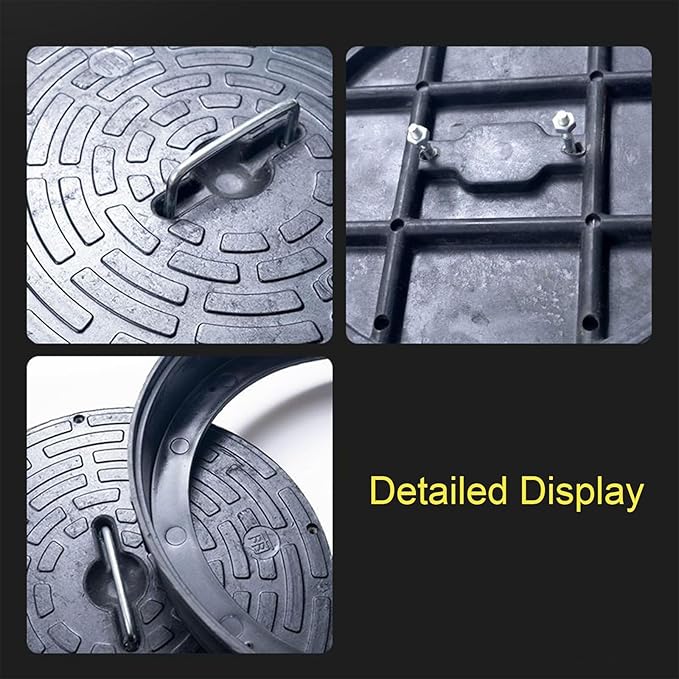 Septic Tank Lids, Manhole Cover with Handle, Sturdy and Pressure-Resistant, Suitable for Green Belts, Residential Areas and Construction Sites(35 cm/14 in)