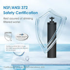 Waterdrop Upgrade NSF/ANSI 372 Certified Water Filter, Silver Ions Added, Replacement for Berkey® BB9-2® Black Filters, Berkey® Gravity Water Filter System and Waterdrop King Tank Series