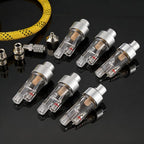 Honoson 6 Pcs 3 Pcs Airbrush in-line Water Trap Mini Air Filter Connect Separator for Connects Directly onto Airbrushes and Hoses with 1/8 Bsp Threads