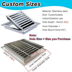 Square Stainless Steel Vent Grille with Removable Filter Mesh, Weatherproof Louver Air Return Vent Cover for Home/Shed/Garage/Roof(14x14in/36x36cm)