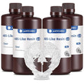 ANYCUBIC 2nd Gen Resin Technology ABS-Like Resin 2.0 Bundle, 3D Printer Resin with High Toughness, More Precise Details, Wide Compatibility for All LCD Resin 3D Printers (Clear, 4kg in Total)