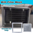 Square Stainless Steel Vent Grille with Removable Filter Mesh, Weatherproof Louver Air Return Vent Cover for Home/Shed/Garage/Roof(12x12in/30x30cm)