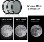 Astromania Telescope Moon Filter 2 inch, Neutral Density Telescope Filter ND96-0.9 with 13% Light Transmission Reduces Moon Glare&Enhances Lunar Crater Detail, Work with Telescope Accepts 2" Eyepieces