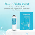 [WITH CHIP] AQUA CREST WF283-R Replacement for Elkay® 51300C, Compatible with Elkay® ezH20® and Halsey Taylor® Bottle Filling Stations, NSF/ANSI 42, Reduces Chlorine, Bad Taste & Odor, 2 Packs