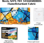 Fluorescent Light Covers - Classroom Covers for Ceiling Lights, 1 PCS 4 x 2 Feet Magnetic Light Filters, Classroom, Office Decor (Colorful art)