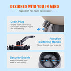 VEVOR 25023BX 16-inch, Up to 35 GPM Flow Rate, Above Inground Swimming Pool Sand System with 7-Way Multi-Port Valve, Filter, Backwash, Rinse, Recirculate, Waste, Winter, Closed Functions, Gray