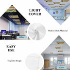 Fluorescent Light Covers Farm Cow Sunflower Magnetic Light Filters Vintage Blue Green Wood Grain Ceiling Light Covers for Classroom Office Home Drop Ceiling Lamp Decor 1 Piece