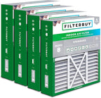 Filterbuy 20x22x5 Air Filter MERV 8 Essential Dust & Allergy Defense (4-Pack), Pleated HVAC AC Furnace Filters for Amana, Goodman, Nordyne, and Five Seasons (Actual Size: 19.50 x 21.94 x 5.25)