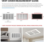 24x12 Return Air Grille(Duct Opening Size),Air Return Vent Cover,Flat Vent Cover,Rejillas De Aire Acondicionado para Casa,Return Air Grilles,Outer Dimensions:25.75"Wx13.75"H(24"Wx12"H, Duct Opening)