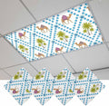 4 Pack Fluorescent Light Cover, Camels Palm Trees Light Covers for Ceiling Lights, Tropical Desert Animal Plants Polka Dot Magnetic Lights Filters Ceiling Shade for Classroom/Office - 4 x 2 Feet
