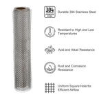 PATIKIL 40"L x 10"W Woven Wire Mesh, 8 Mesh 304 Stainless Steel Air Vent Filter Screen with Gloves for Window Security Vent Cover Filtration Animals Fence