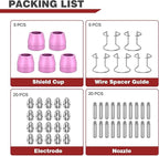 ARCCAPTAIN AG-60 Plasma Cutter Torch Consumables, 50Pcs .045'' SG-55 AG-60 WSD-60 Plasma Cutter Torch Accessories for CUT55 PRO, CUT55 PROLUX, CUT 55PILOTARC,CUT 55PIL0T, CUT 60HF, CUT 60HF PRO