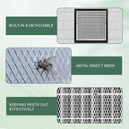 2-Pack 12"x12"Aluminum Gable Vent - Filter Screen for Removable,Vent Opening: 10" x 10"，Ideal for Attics and Sheds, Elevating Ventilation in Clean Spaces, Featuring a Refined Design