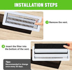 UCand 20Pack Activated Carbon Air Vent Filters for Home, 4"x10" Floor Vents Filters, Floor Registers Filters,20 Pcs Charcoal Vent Filter