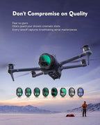Black Mist 1/4 Filter for DJI Mavic 4 Pro, Cinematic Diffusion Filter Softens Highlights & Skin Blemishes, Creates Dreamy Halation for Film-Like Aerial Footage