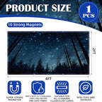 Fluorescent Light Covers - Classroom Covers for Ceiling Lights, 1 PCS 4 x 2 Feet Magnetic Light Filters, Classroom, Office Decor (Forests & Starry Sky-2)