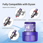 V10 Filter Replacement for Dyson V10 Cyclone Series, V10 Absolute, V10 Animal, V10 Total Clean, Replace Part No. 969082-01,4 Pack Filters and 1 Clean Brush