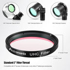 Astromania 2" UHC (Ultra High Contrast) Filter - Superb Views of The Orion, Lagoon, Swan and Other Extended Nebulae