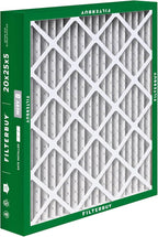 Filterbuy 20x25x5 Air Filter MERV 8 Essential Dust & Allergy Defense (2-Pack), Pleated HVAC AC Furnace Filters for Honeywell FC100A1037, Lennox X6673, and More (Actual Size: 19.88 x 24.75 x 4.38)