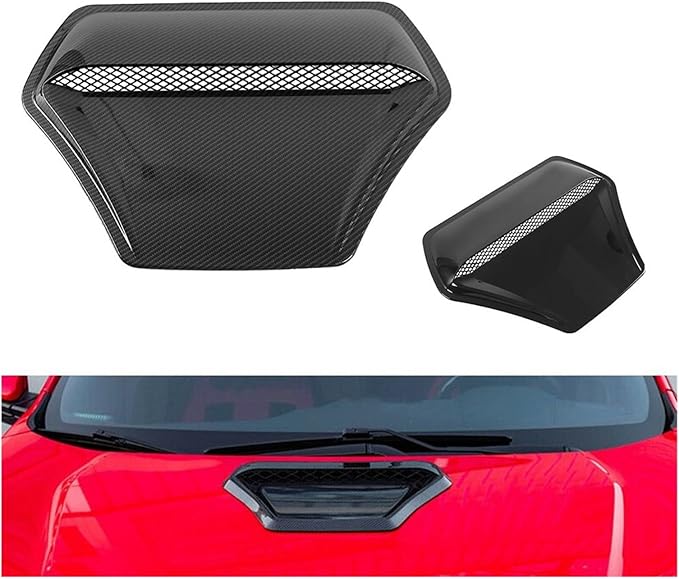 Car Hood Engine Air Outlet Vent Cover Trim Air Flow Intake Cover Trim Compatible For Honda And Civic 2016-2020(Black)