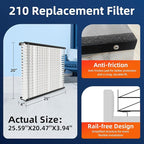 210 Replacement Air Filter, MERV 11,Actual Size: 20.47"x25.6"x3.94", Nominal Size: 20''x25''x4'', HVAC Furnace Filter, Compatible with AprilAire Models 1210, 1620, 2210, 2216, 3210, 4200, 1 Pack
