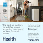 Medify MA-112 PRO Air Purifier with True HEPA H13 Filter | 5,948 ft² Extra Large Coverage in 1hr for Smoke, Wildfire, Odors, Pollution, Allergies, Pets | 99.97% Particle Removal 0.1-0.3 Microns