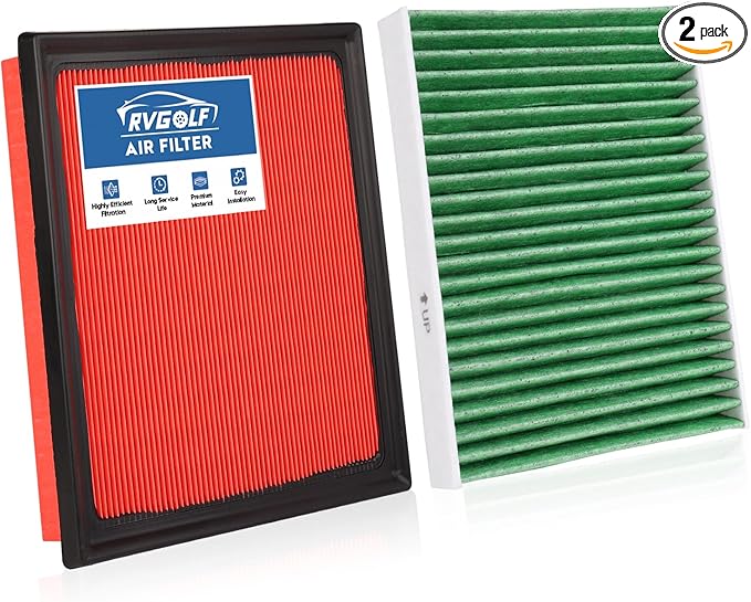 Engine+Cabin Air Filters Fit for Avalon 19-22, Camry 18-22, Highlander 20-26, RAV4 19-25, ES350 19-25 (Not Fit Hybrid) Engine Air Filter Replace Cabin Air Filter Accessories# CA12377 CF12157
