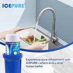 ICEPURE 25 Micron 10”x4.5'' Whole House Sediment String Wound Water Filter Replacement filter for 84637, WPX5BB97P, PC10, 355214-45, 355215-45, WP10BB97P, WP5BB97P, 4PACK