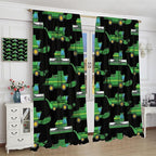 Kids Agriculture Machine Window Curtains, Farm Equipment Tractors Transport Combines Rod Pocket Decorative Windows Curtain for Boys Children Teens Room Decor 42x63in (30% Blackout)