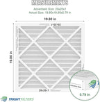 20x20x1 Air Filter 6 Pack, Durable MERV 8 Pleated Home HVAC AC Furnace Filters, Lightweight Compact Air Conditioner Filter Replacement