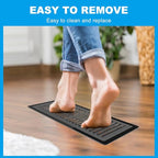 4 Packs Floor Register Vent Cover, 7"x13" Sticky Air Vent Screen Mesh Covers with Non-Magnetic Adhesive PET Gel - Securely Attaches to Plastic, Wood, Stone & More (Black)