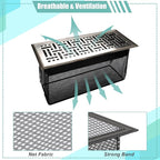 6PCS Floor Register Cover Trap 4"x12", Mesh Floor Vent Screen Net with Frame, Air Vent Filter Mesh Catcher for Hair Debris (4 x 12 Inch)