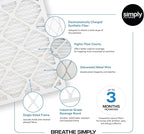 Simply 17.5x23.5x1 Air Filter, Merv 8, 6 Pack, For Home AC Furnace & HVAC (Actual Size: 17.5x23.5x"x0.75") DUST, Pet, & Allergy Control
