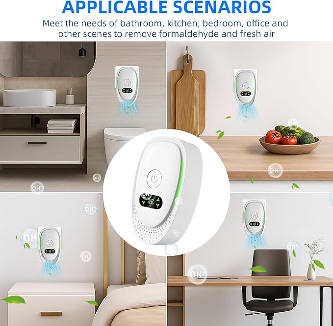 2026 Upgraded Air Ionizers for Dust Mites Smoke Pet Odor Plug in Air Purifiers for Home Silent Ionizer Air Cleaners & Room Deodorizer Plug in,Dust Mite Killer for Bedroom,Office,Kitchen,8 Pack