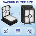 6 Pack 1866 Filter Replacement Parts for Bissell CrossWave Vacuum 1785 3888A & Crosswave Pet Pro 2306A & CrossWave Max 2551 2554A 2596 & Crosswave HydroSteam 35151 3518 Cordless Wet Dry Vac, 1608684