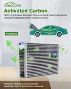 Cabin & Engine Air Filter Kit Fits for Volvo XC40 2.0L 2019 2020 2021 2022 2023 2024 2025 2026 Activated Carbon Cabin Filter Replacement 31497285 31474521 Car Accessories
