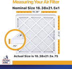 Filter King 16.38x21.5x1 Air Filter | 6-PACK | MERV 13 HVAC Pleated A/C Furnace Filters | MADE IN USA | Actual Size: 16.38 x 21.5 x .75"